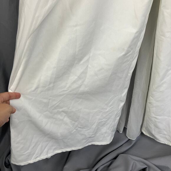 Annah Hariri White Overlay Chiffon Jumpsuit Wide Leg Size 2 Modest Palazzo READ - Picture 7 of 12